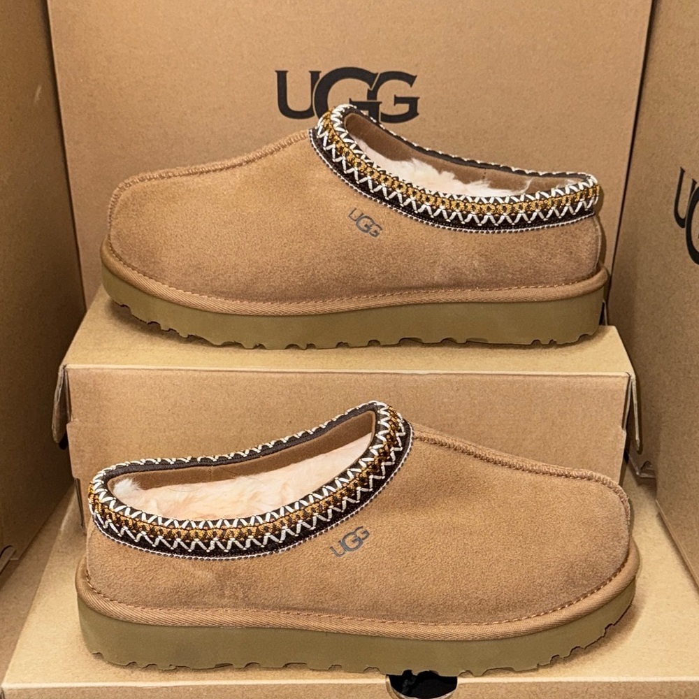 UGG Chestnut Brown Suede Slip-On Slippers